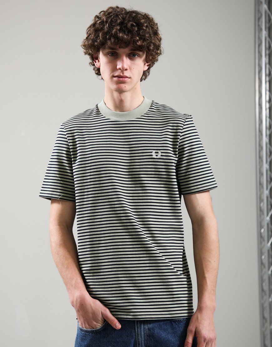 Fine Stripe Heavyweight T-shirt Sea Grass