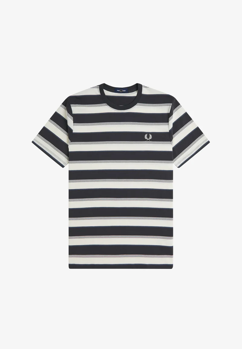 Fine Stripe T-Shirt Anchor Gray