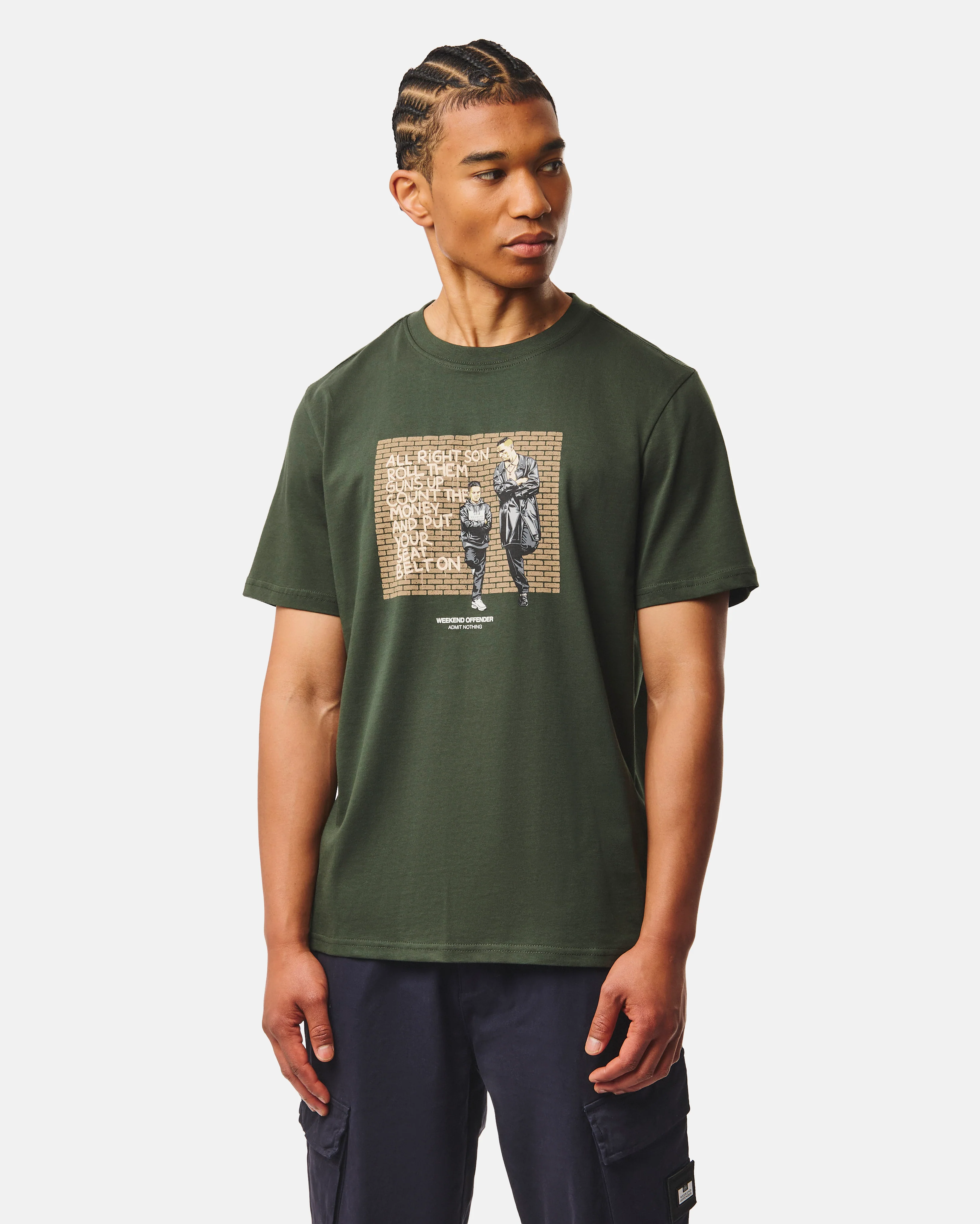 PATER GRAPHIC T-SHIRT BLACK FOREST GREEN