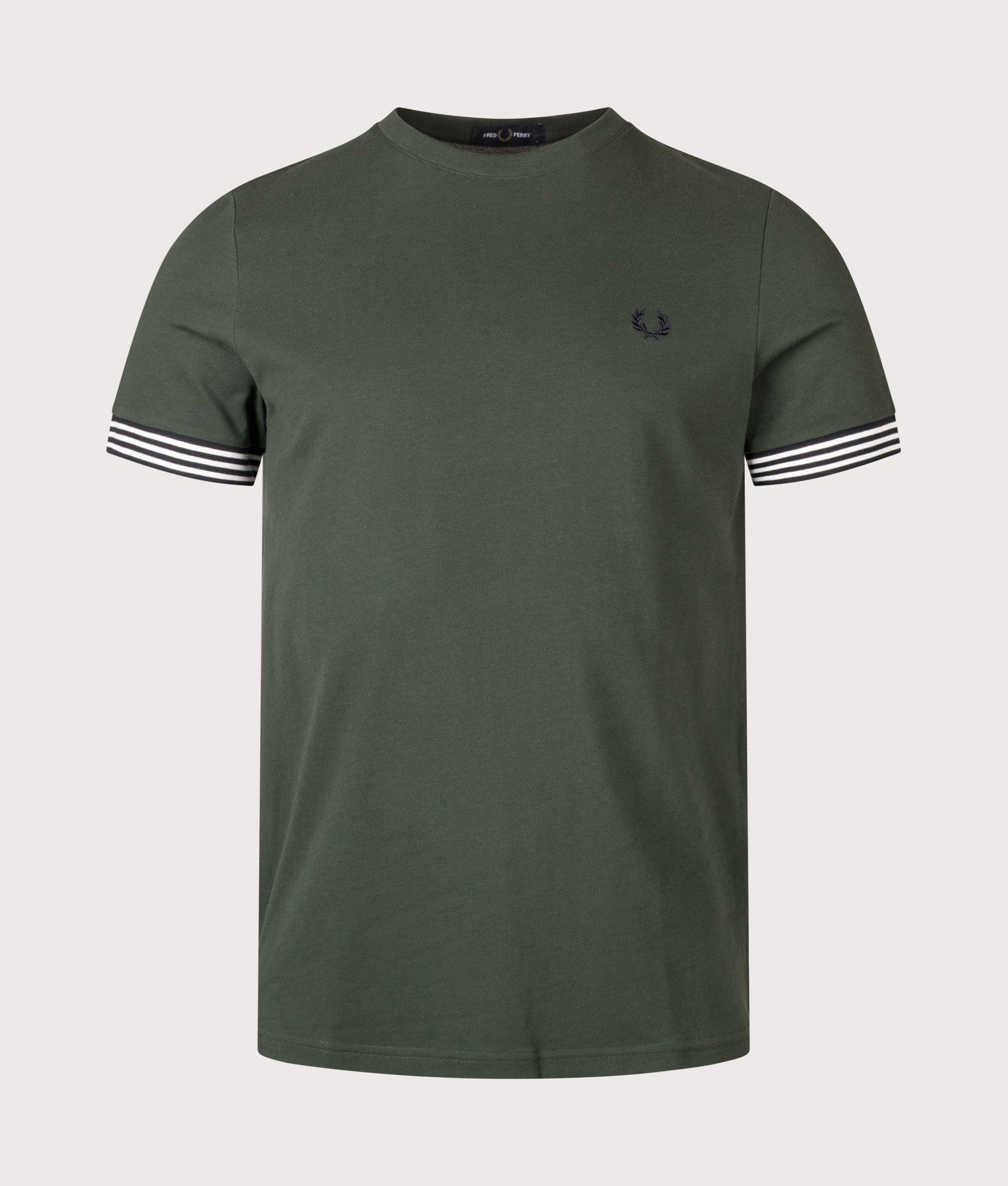 Striped Cuff T-shirt Court Green